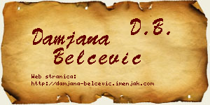 Damjana Belčević vizit kartica